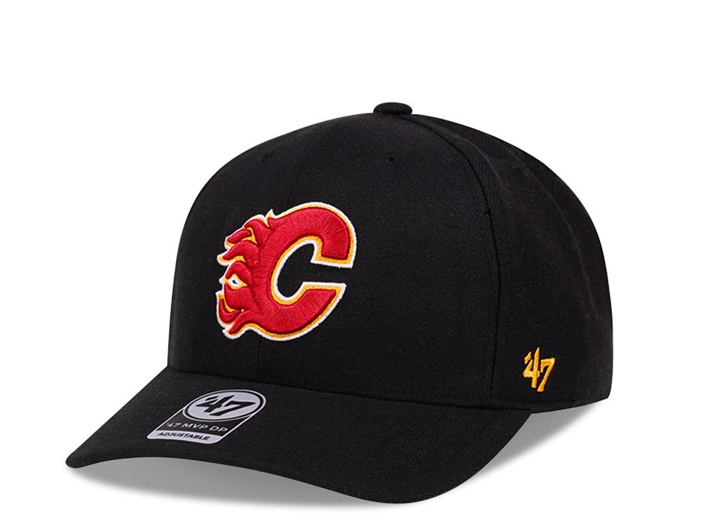 47Brand Calgary Flames Classic DP Black Cold Zone Snapback Cap