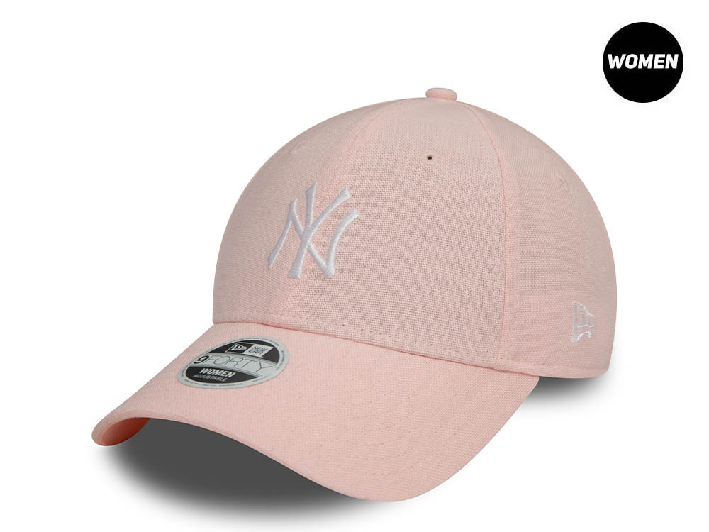 New Era New York Yankees Pink Linen Womens 9Forty Strapback Cappellini