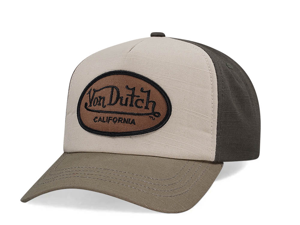 Von Dutch Brown Olive Two Tone Edition Snapback Cap