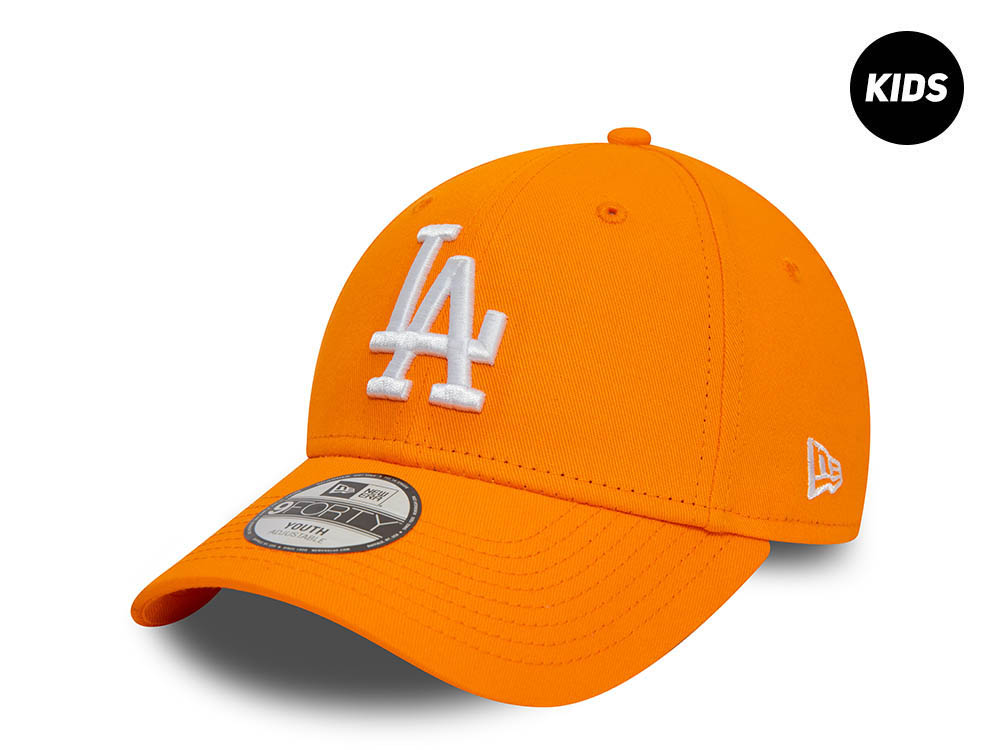 New Era Los Angeles Dodgers League Essential Orange Kids 9Forty Strapback Cappellini