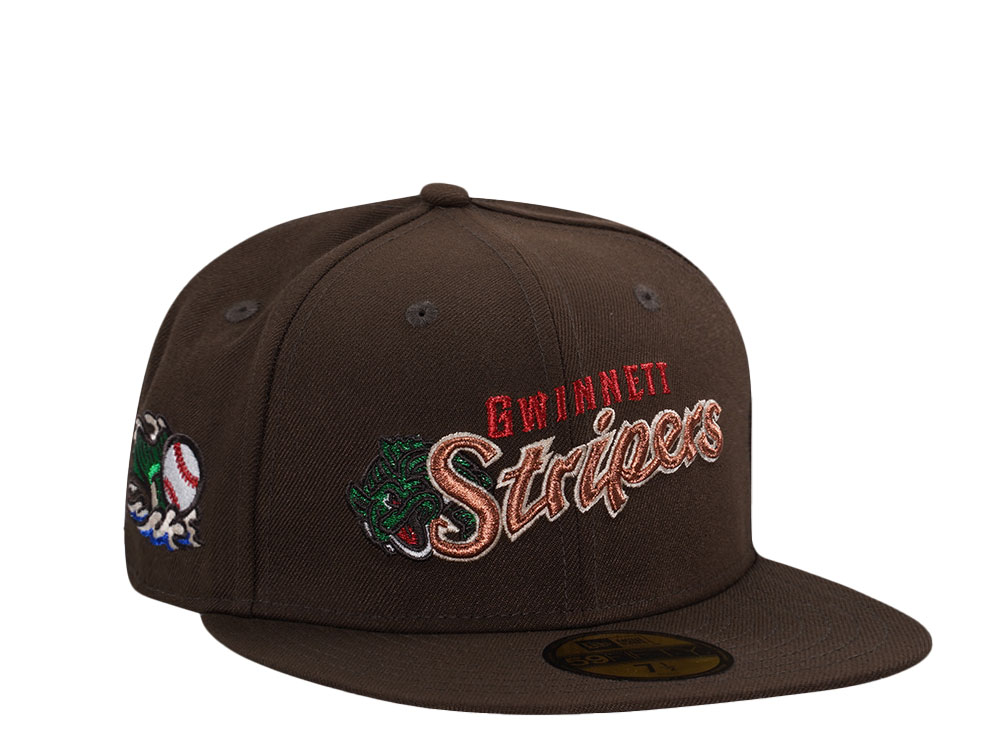 New Era Gwinnett Stripers Walnut Metallic Prime Edition 59Fifty Fitted Cap