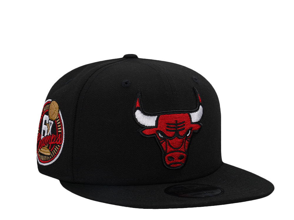 New Era Chicago Bulls 6X Black Classic Edition 9Fifty Snapback Cappellini