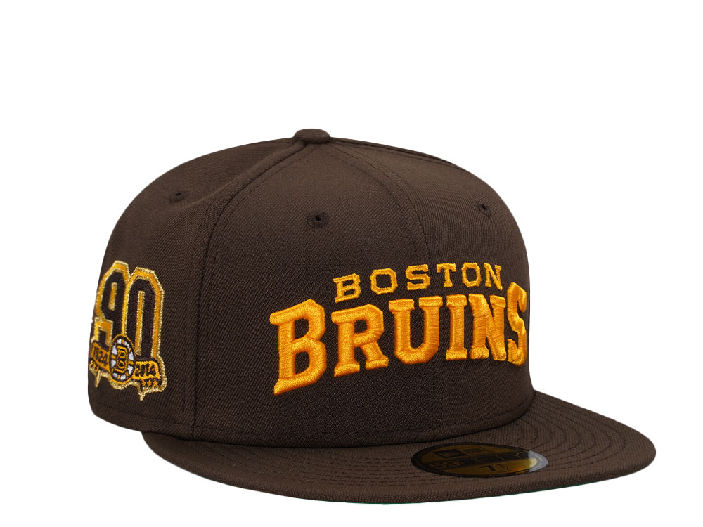 New Era Boston Bruins 90th Anniversary Throwback Edition 59Fifty Fitted Cap