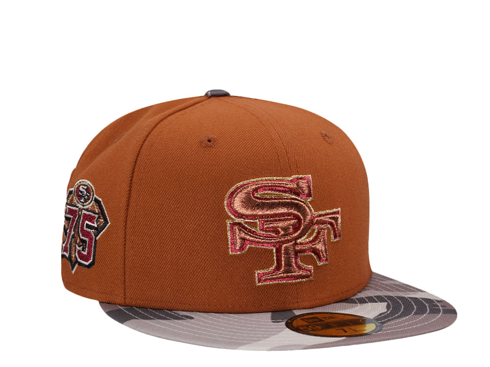 New Era San Francisco 49ers 75th Anniversary Metallic Camo Two Tone Edition 59Fifty Fitted Cap