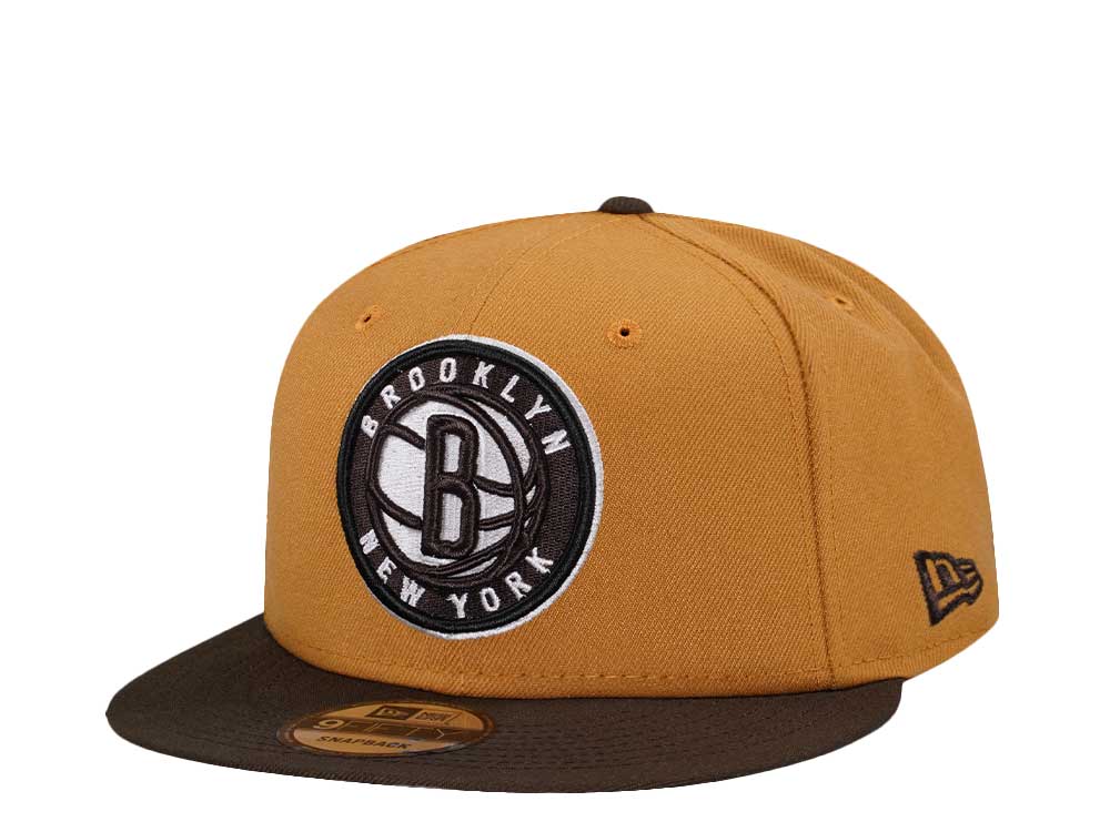 New Era Brooklyn Nets Panama Tan Two Tone Edition 9Fifty Snapback Cap