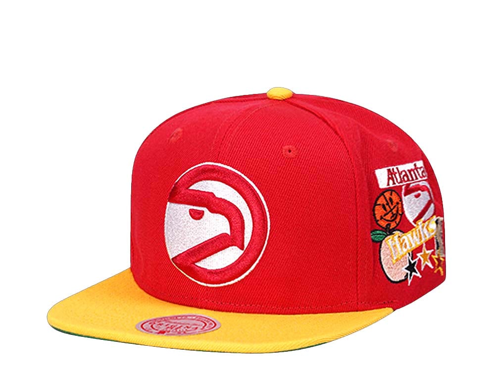 Mitchell & Ness Atlanta Hawks Patch Overload Hardwood Classic Snapback Cap