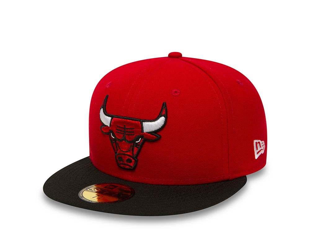 New Era Chicago Bulls Red And Black Two Tone Edition 59Fifty Fitted Cappellini