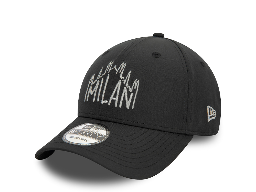 New Era AC Milan Black Reflective 9Forty Strapback Cappellini