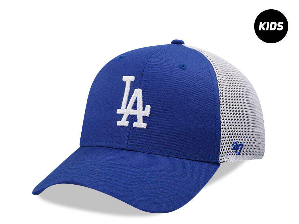 47Brand Los Angeles Dodgers Royal Blue MVP Trucker Kids Snapback Cap