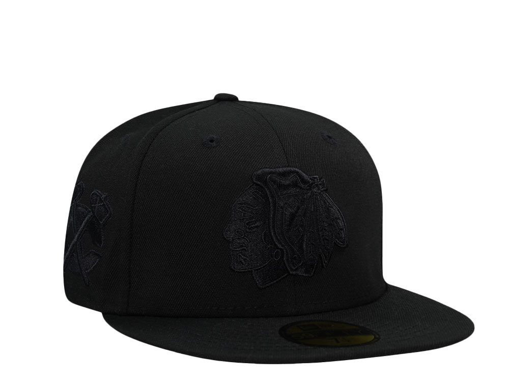 New Era Chicago Blackhaws All Black Edition 59Fifty Fitted Cap