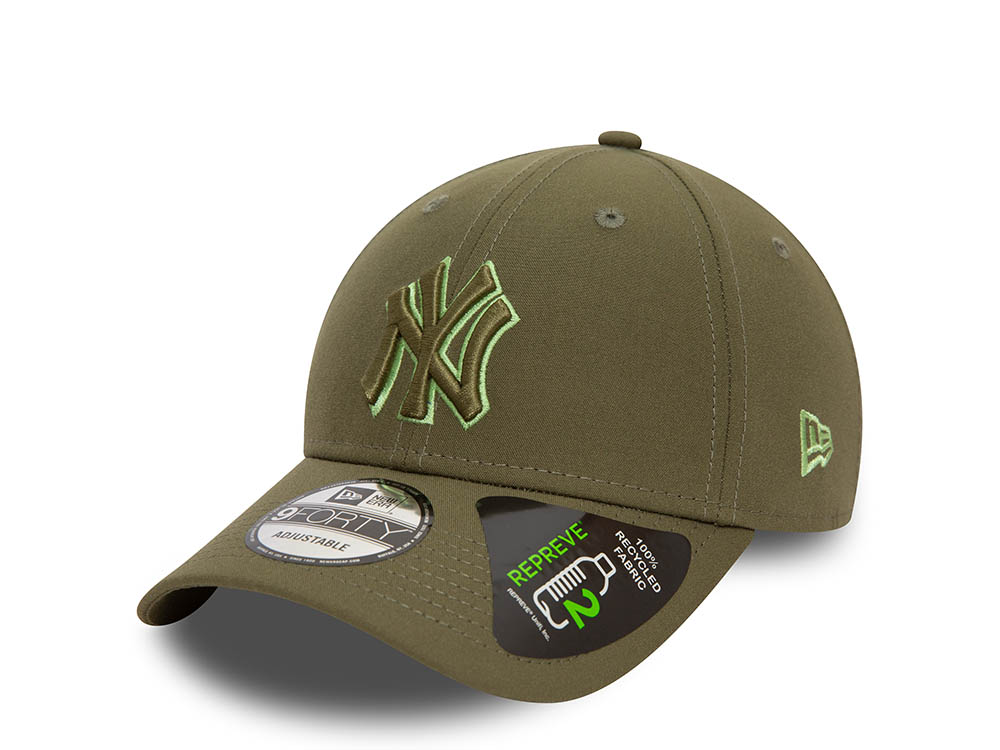 New Era New York Yankees Repreve Outine Olive 9Forty Strapback Cappellini