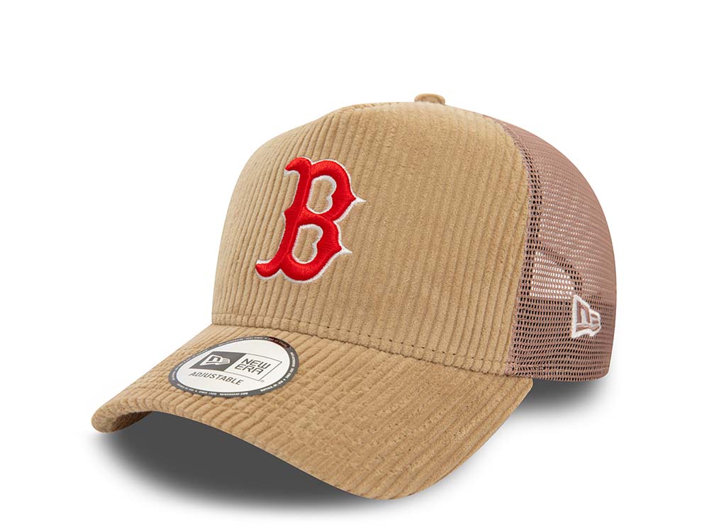 New Era Boston Red Sox Cord Trucker A Frame Snapback Cappellini