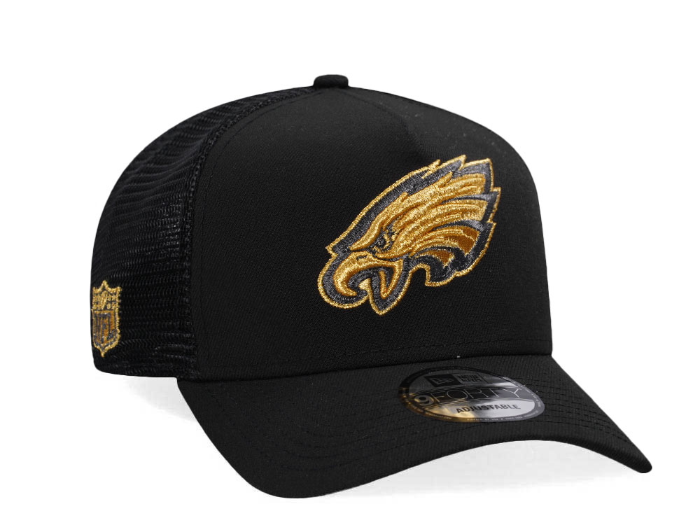 New Era Philadelphia Eagles Black and Gold Classic Edition Trucker A Frame 9Forty Cappellini