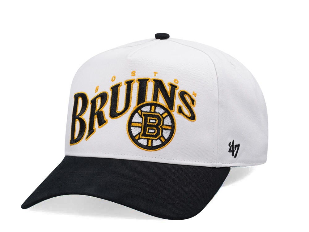 47Brand Boston Bruins White Wave Hitch Snapback Cap